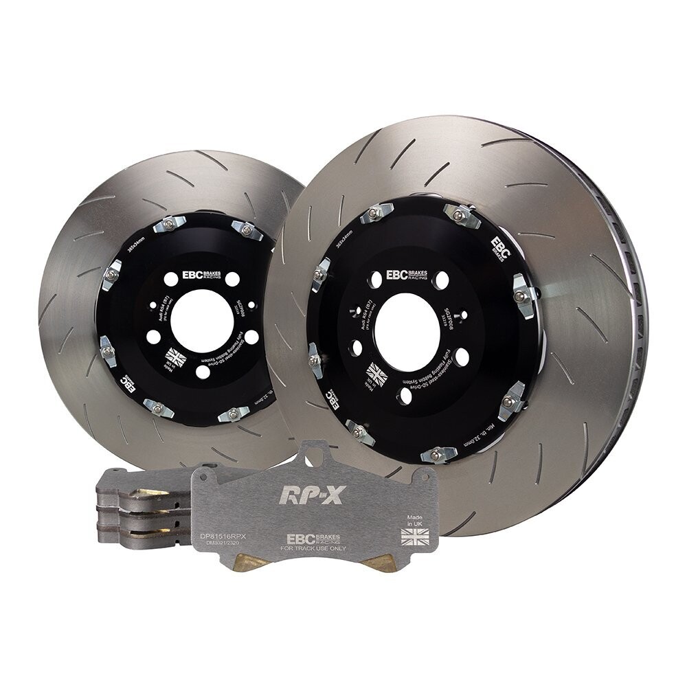 EBC Floating, Two Piece Discs and RP-X Pads Mk3 Focus RS FRONT