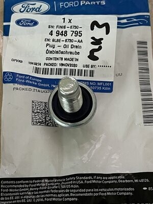 Genuine Ford Oil Drain Plug and Gasket Mk3 Focus RS and ST250
