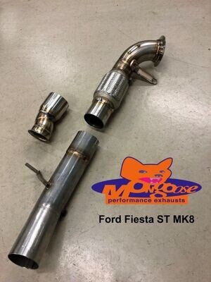 Ford Fiesta Mk8 ST200 Mongoose Front Downpipe De-Cat