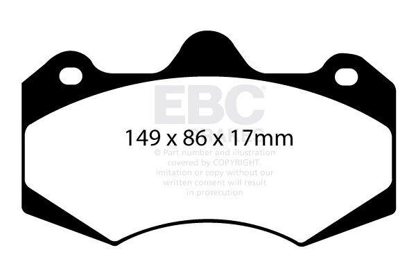 EBC Yellowstuff Pads for AP Racing CP9040 CP7040D61 6 Piston
