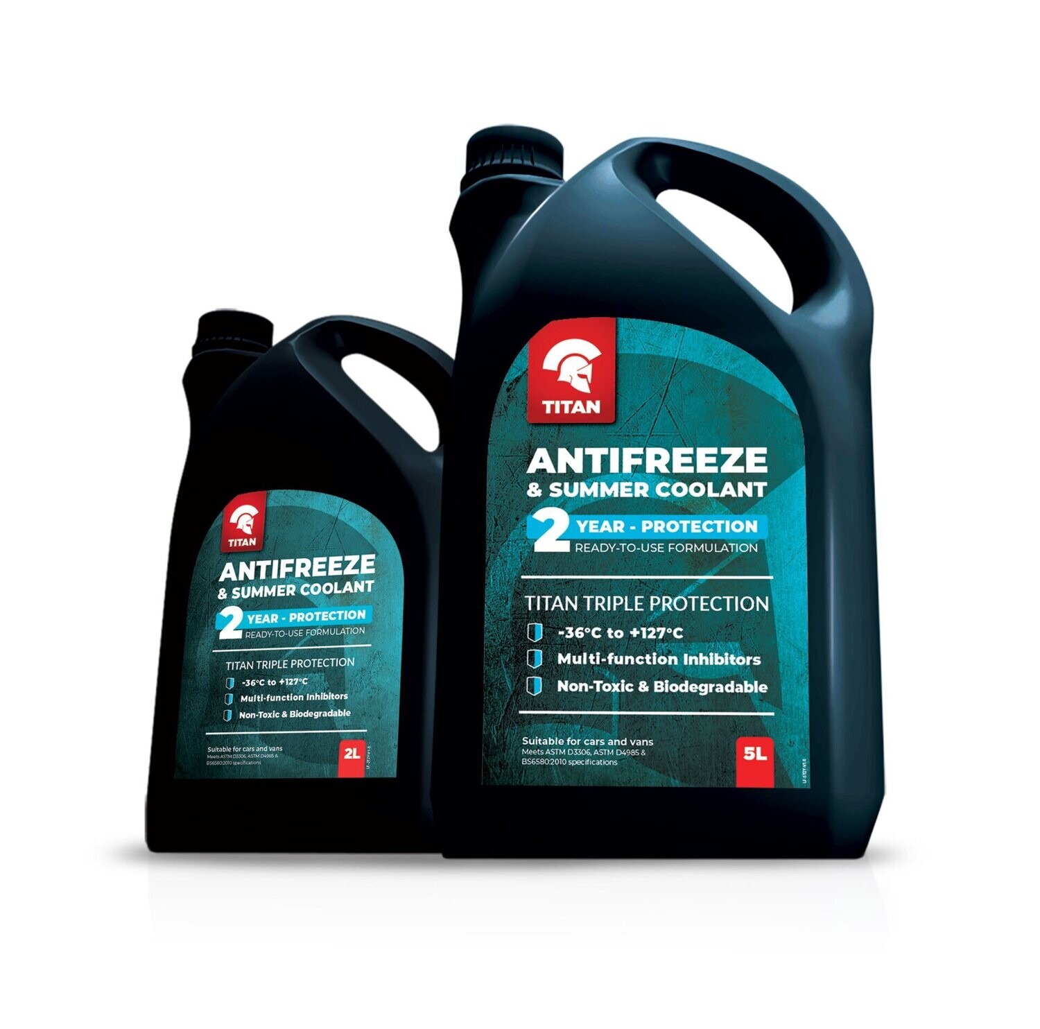 TITAN 2 YEAR ANTIFREEZE AND SUMMER COOLANT 50/50 PREMIX
READY TO USE 5 Litres