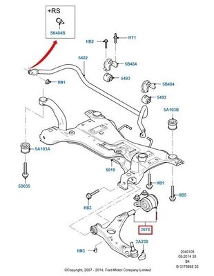 Genuine Ford Front Subframe Mounting Bolts Set Mk2 Focus ST225