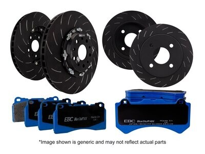 EBC Floating Front Two Piece Discs Mk3 Focus RS FRONT and Solid REAR with BLUESTUFF PADS