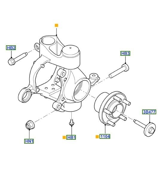 Genuine Ford Front Balljoint Pinch Bolt and Nut Mk2 RS