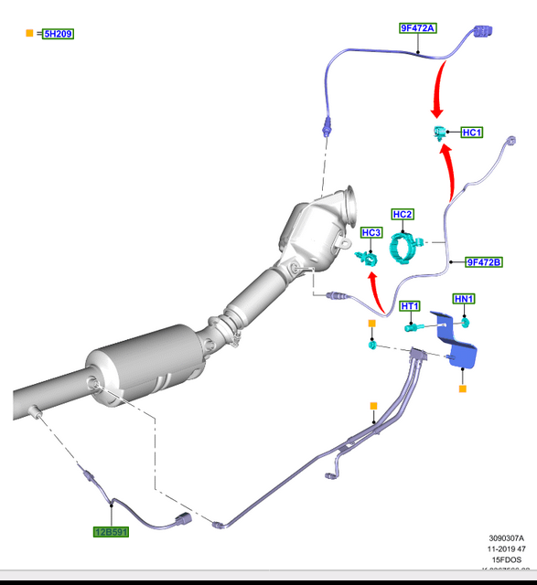 Ford Fiesta Mk8 ST200 Genuine Ford Downpipe Lambda Sensor