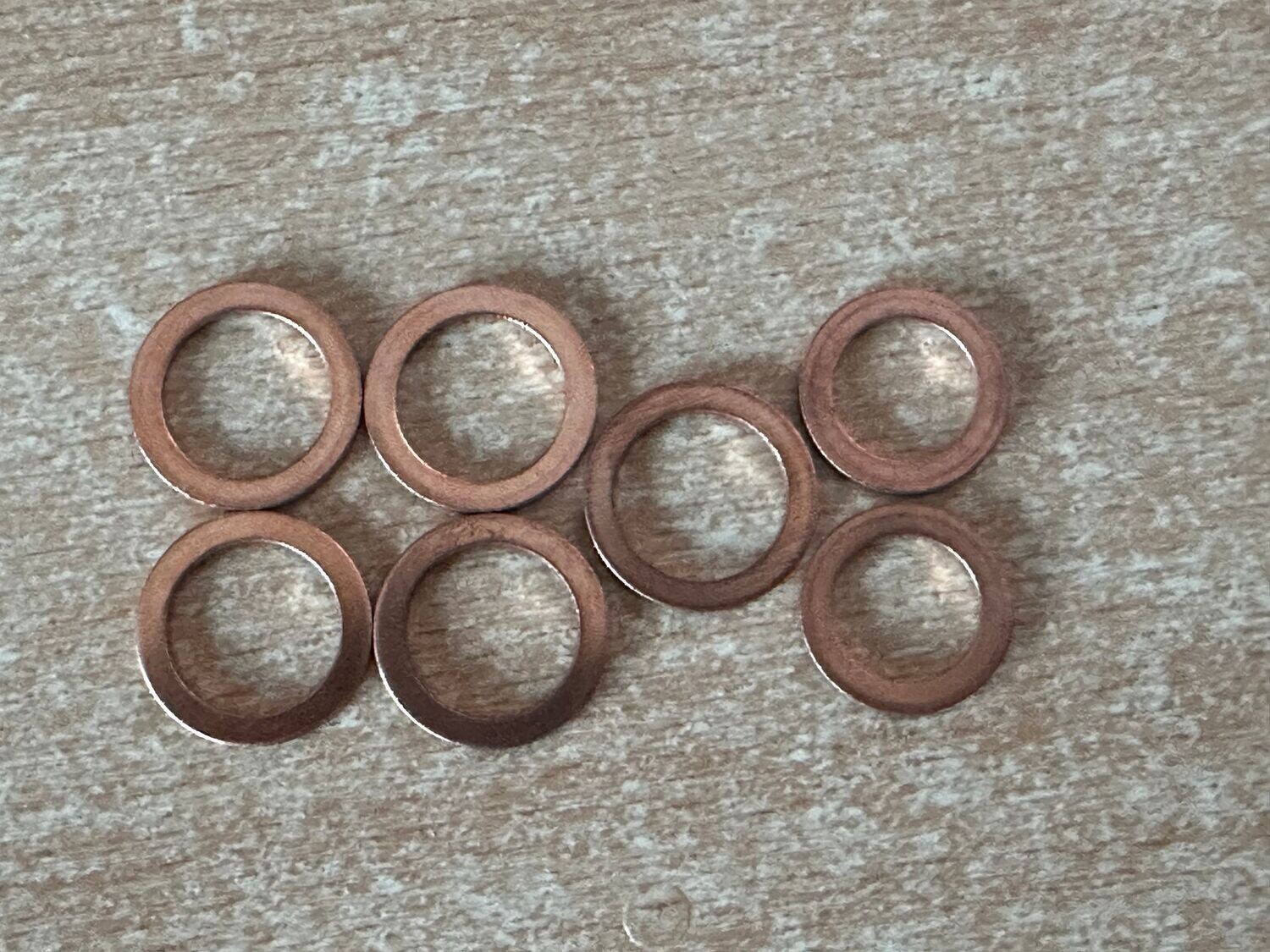 Genuine Ford Copper Washers for Fitting Turbo Mk2 RS and ST225
(7 Washers)