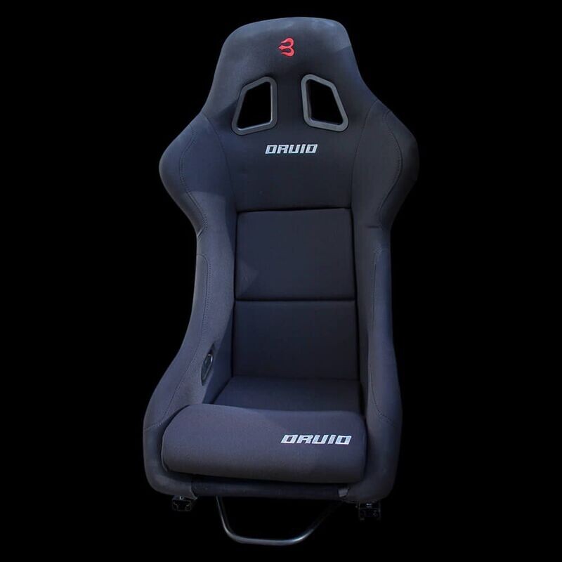 Single DRUID Racing/Bucket Fibreglass Seat – Black