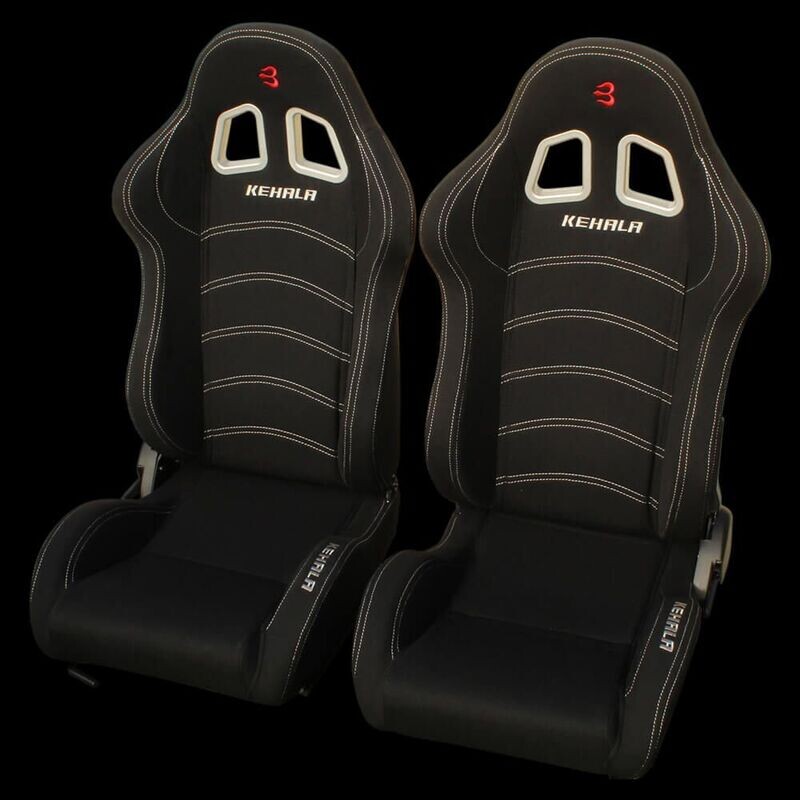PAIR of KEHALA Racing/Bucket Reclining Seats – Black