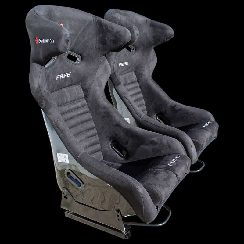PAIR of FAFE Racing/Bucket Fibreglass Seats – Black