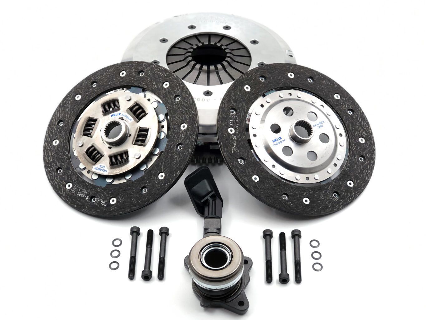 Helix Ford Focus RS MK3 2.3T Organic Clutch Twin Plate Kit Including Flywheel