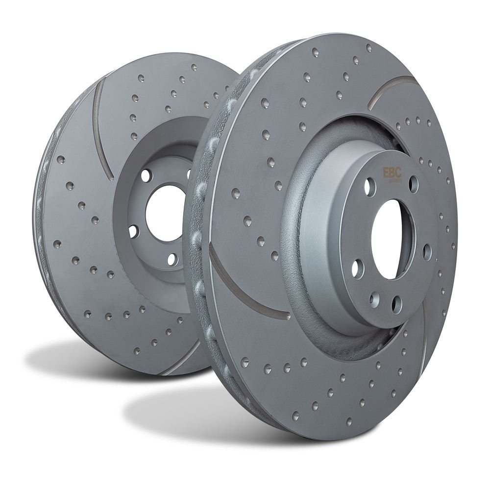 Ford Fiesta Mk8 ST200 EBC Grooved and Dimpled Discs FRONT (278mm)