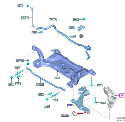 Genuine Ford Front Wishbone Large Bush Bolts Mk3 RS (4 Bolts) Genuine Ford Front Wishbone Large Bush Bolts Mk3 RS (4 Bolts)