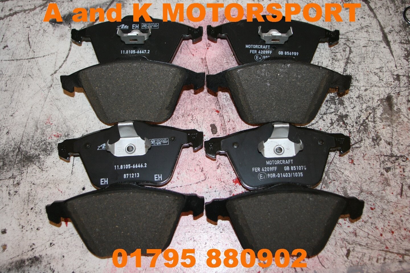 Ford Focus Mk2 ST225 Motorcraft Ford OE Front Brake Pads Ford Focus Mk2 ST225 Motorcraft Ford OE Front Brake Pads