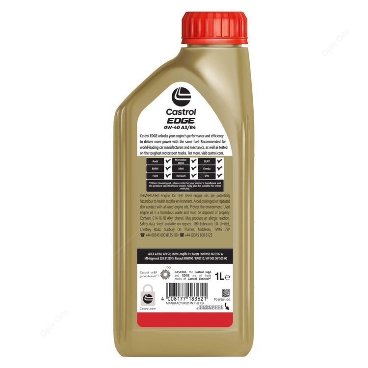 Genuine Ford/Castrol Edge 0W40 A3/B4