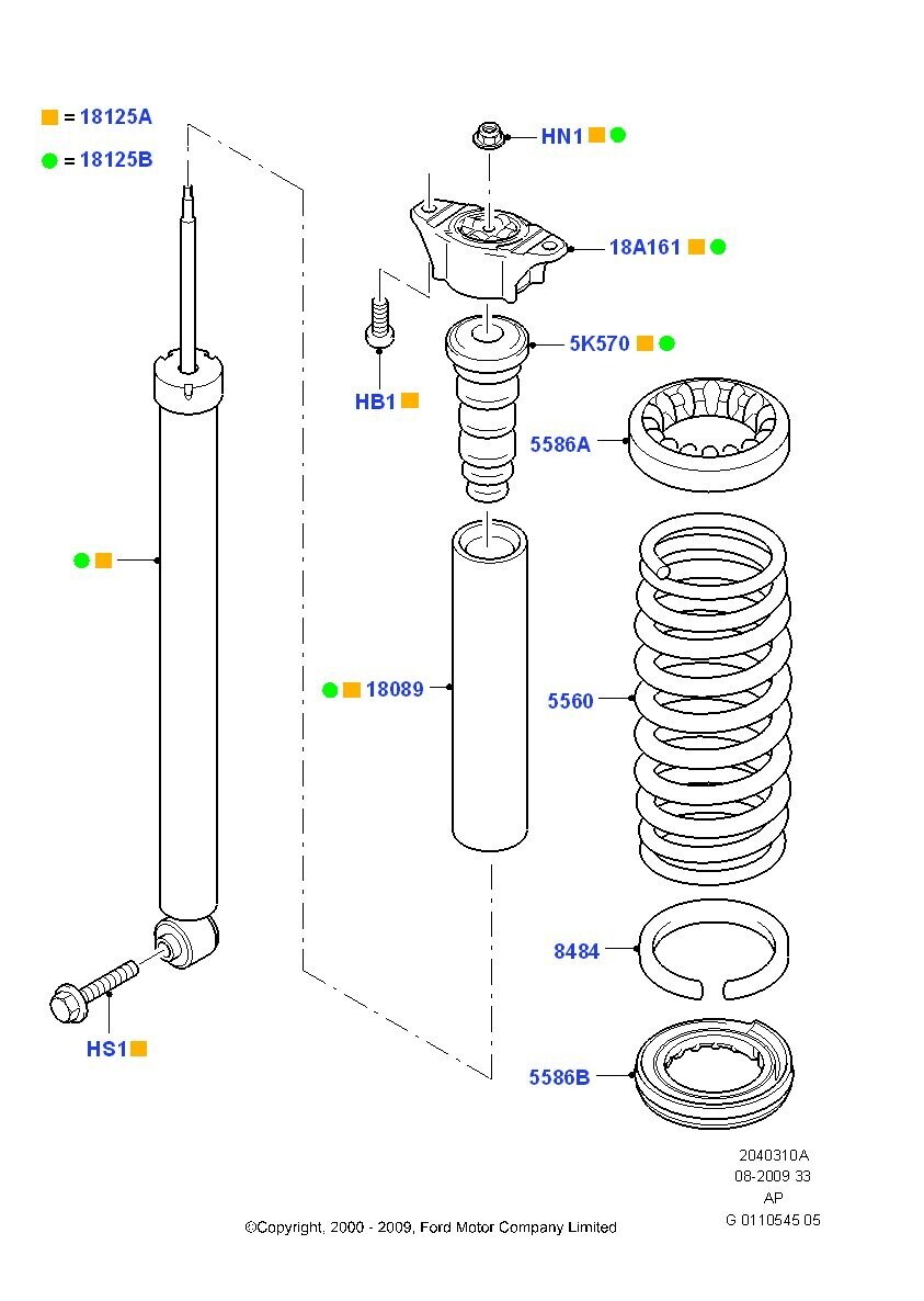 Genuine Ford Rear Damper Bottom Mount Bolt Mk2 RS and ST225 (1 Bolt)