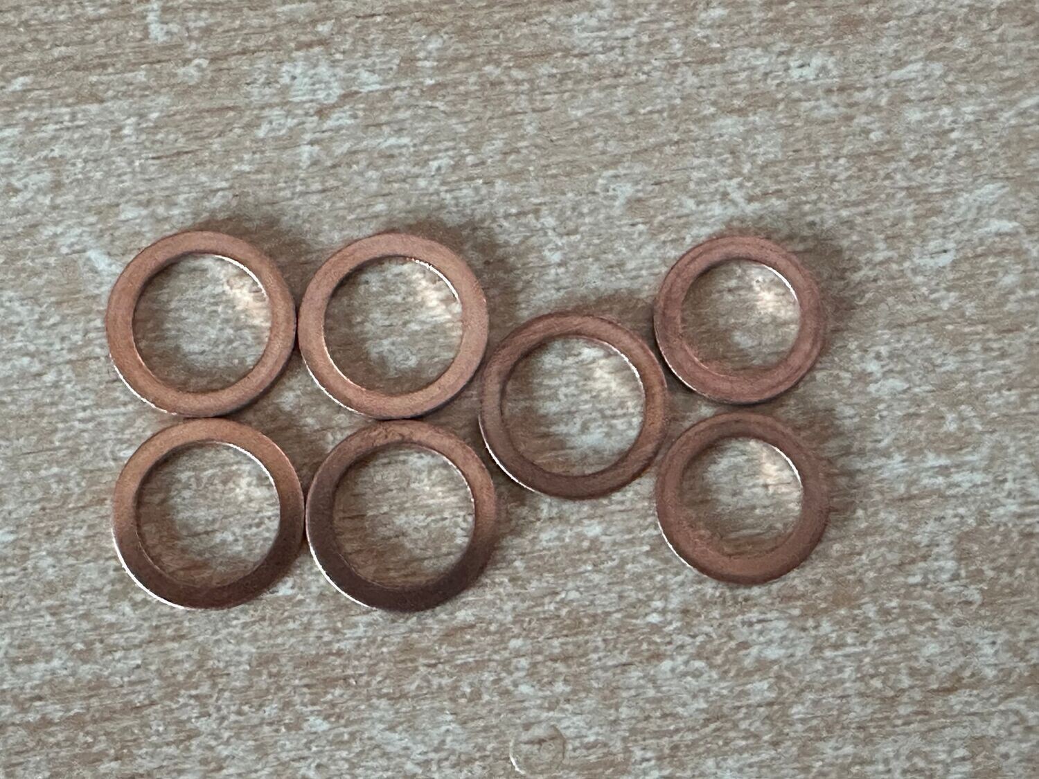 Genuine Ford Copper Washers for Fitting Turbo Mk2 RS and ST225 (7 Washers) Genuine Ford Copper Washers for Fitting Turbo Mk2 RS and ST225 (7 Washers)