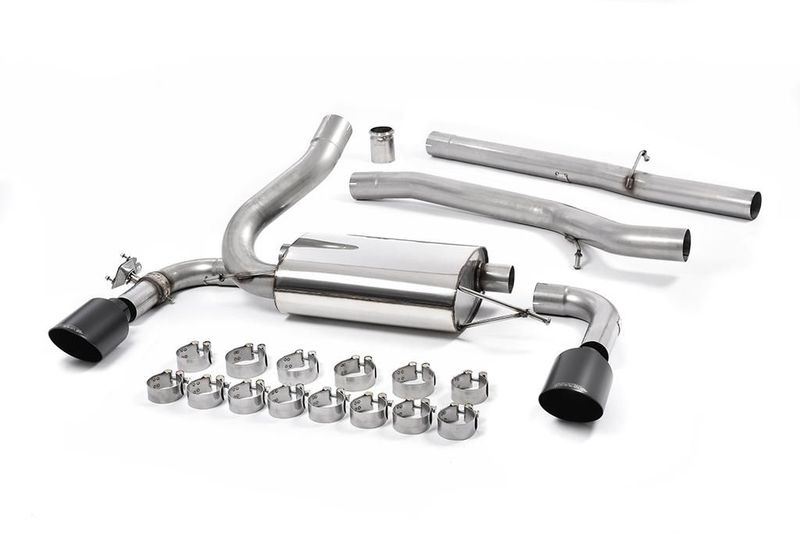 Milltek Ford Focus MK3 RS - Non-Resonated (Louder) Cat-Back Exhaust System with Cerakote GT-115 Trims