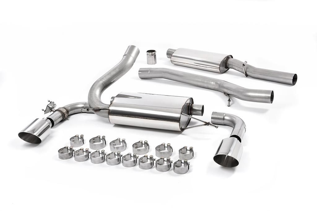 Milltek Ford Focus MK3 RS - Resonated (Quieter) Cat-Back Exhaust System with Polished GT-115 Trims Milltek Ford Focus MK3 RS - Resonated (Quieter) Cat-Back Exhaust System with Polished GT-115 Trims