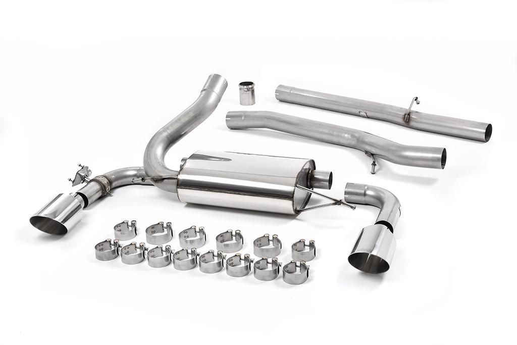 Milltek Ford Focus MK3 RS - Non-Resonated (Louder) Cat-Back Exhaust System with Polished GT-115 Trims