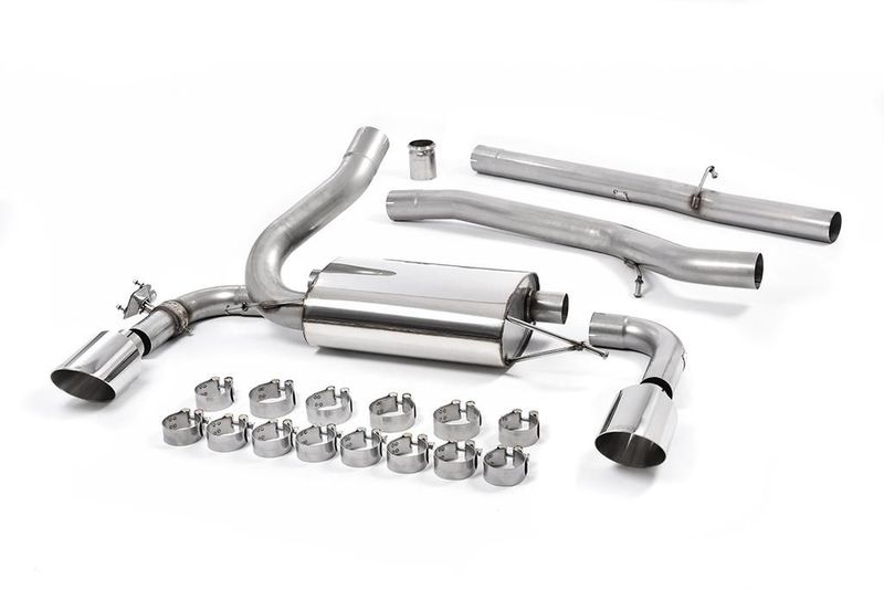 Milltek Ford Focus MK3 RS - Non-Resonated (Louder) Cat-Back Exhaust System with Polished GT-115 Trims