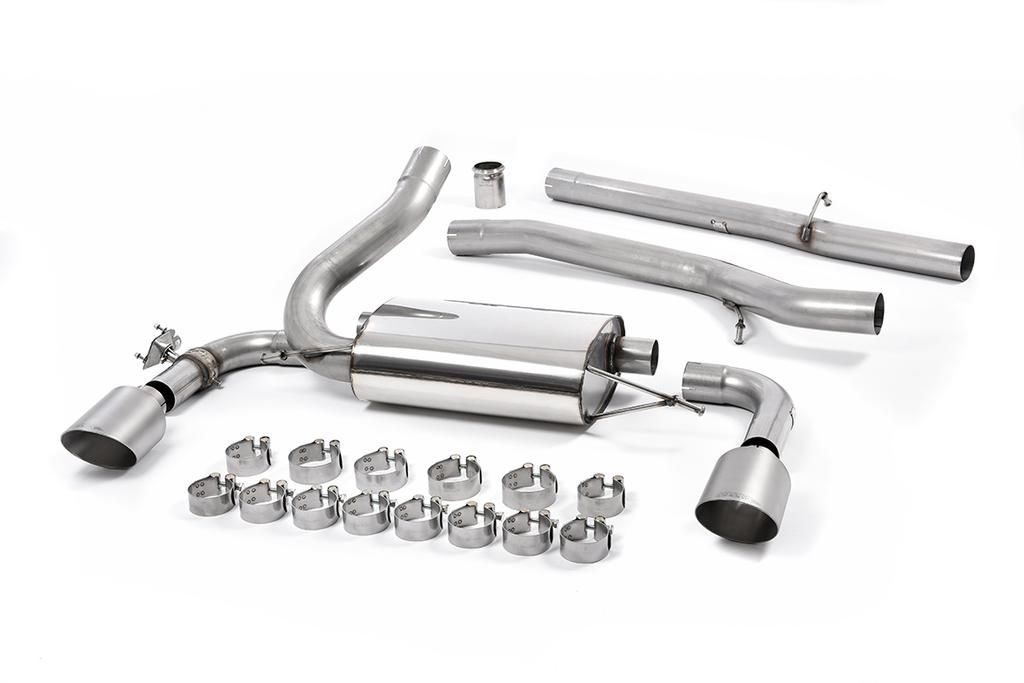 Milltek Ford Focus MK3 RS - Non-Resonated (Louder) Cat-Back Exhaust System with Titanium GT-115 Trims