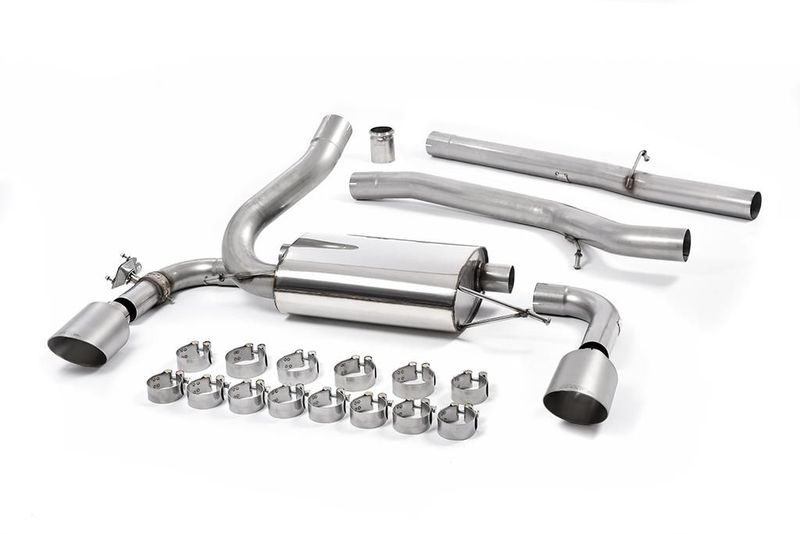 Milltek Ford Focus MK3 RS - Non-Resonated (Louder) Cat-Back Exhaust System with Titanium GT-115 Trims