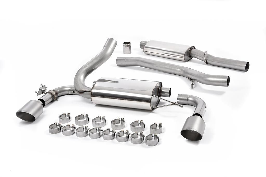 Milltek Ford Focus MK3 RS - Resonated (Quieter) Cat-Back Exhaust System with Titanium GT-115 Trims