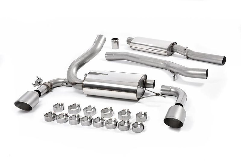 Milltek Ford Focus MK3 RS - Resonated (Quieter) Cat-Back Exhaust System with Titanium GT-115 Trims
