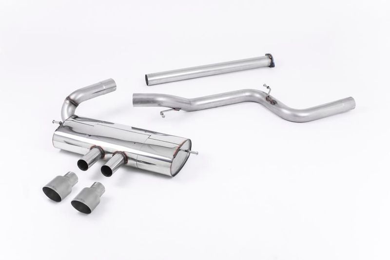 Milltek Ford Focus MK3 ST 5 door Hatchback - Non-Resonated (Louder) Cat-Back Exhaust System with Titanium Tips