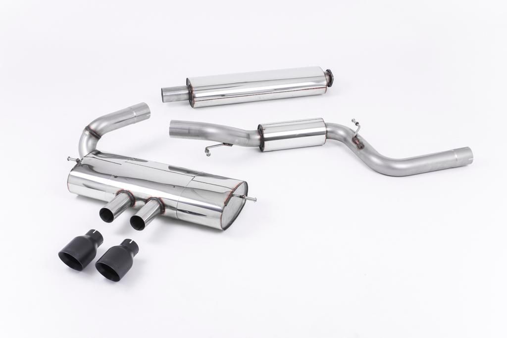 Milltek Ford Focus MK3 ST 5 door Hatchback - Resonated (Quieter) Cat-Back Exhaust System with Black Velvet Tips