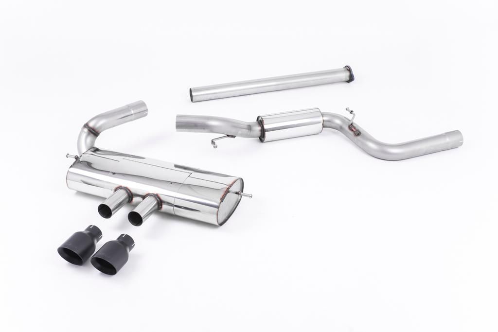 Milltek Ford Focus MK3 ST 5 door Hatchback - Part Resonated Cat-Back Exhaust System with Black Velvet Tips