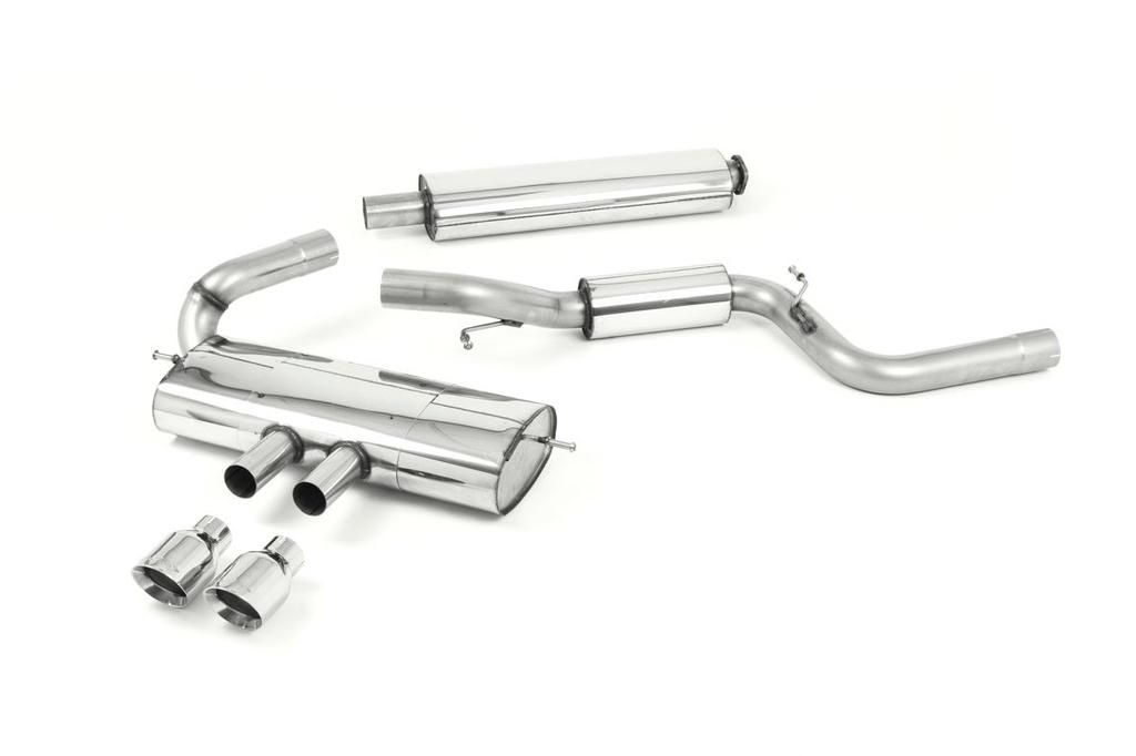 Milltek Ford Focus MK3 ST 5 door Hatchback - Resonated (Quieter) Cat-Back Exhaust System with Polished Tips