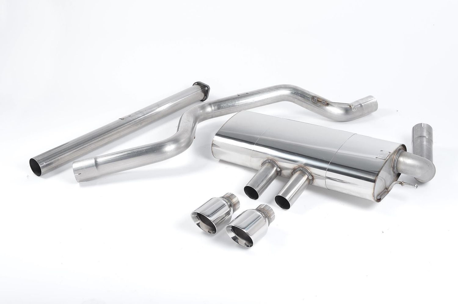 Milltek Ford Focus MK3 ST 5 door Hatchback - Non-Resonated (Louder) Cat-Back Exhaust System with Polished Tips