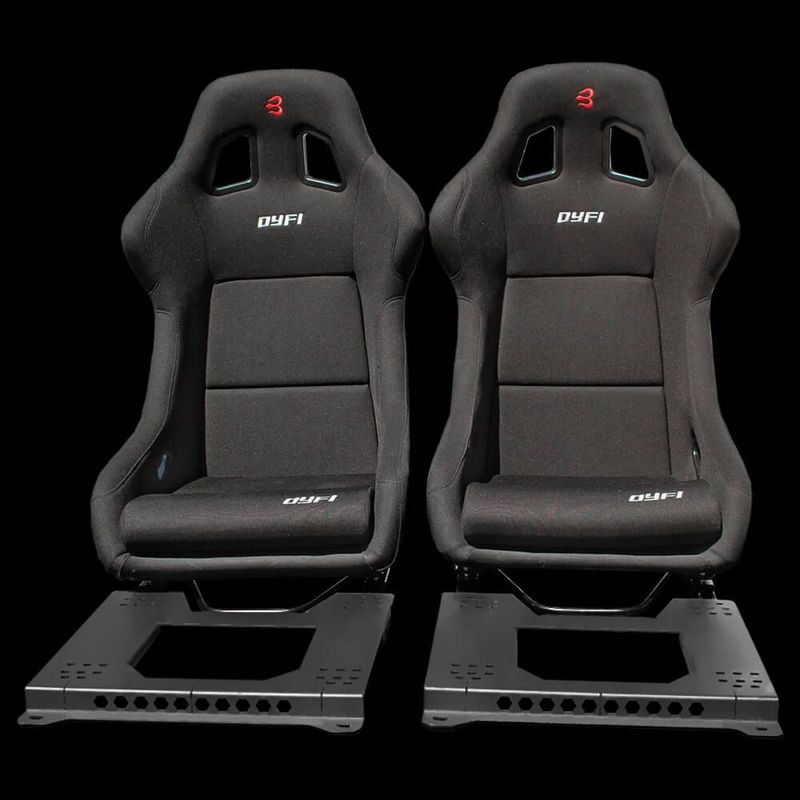MINI Cooper S/JCW R53 DYFI Bucket Seat Package 02-08 Black with Direct Fit Subframes (PAIR)