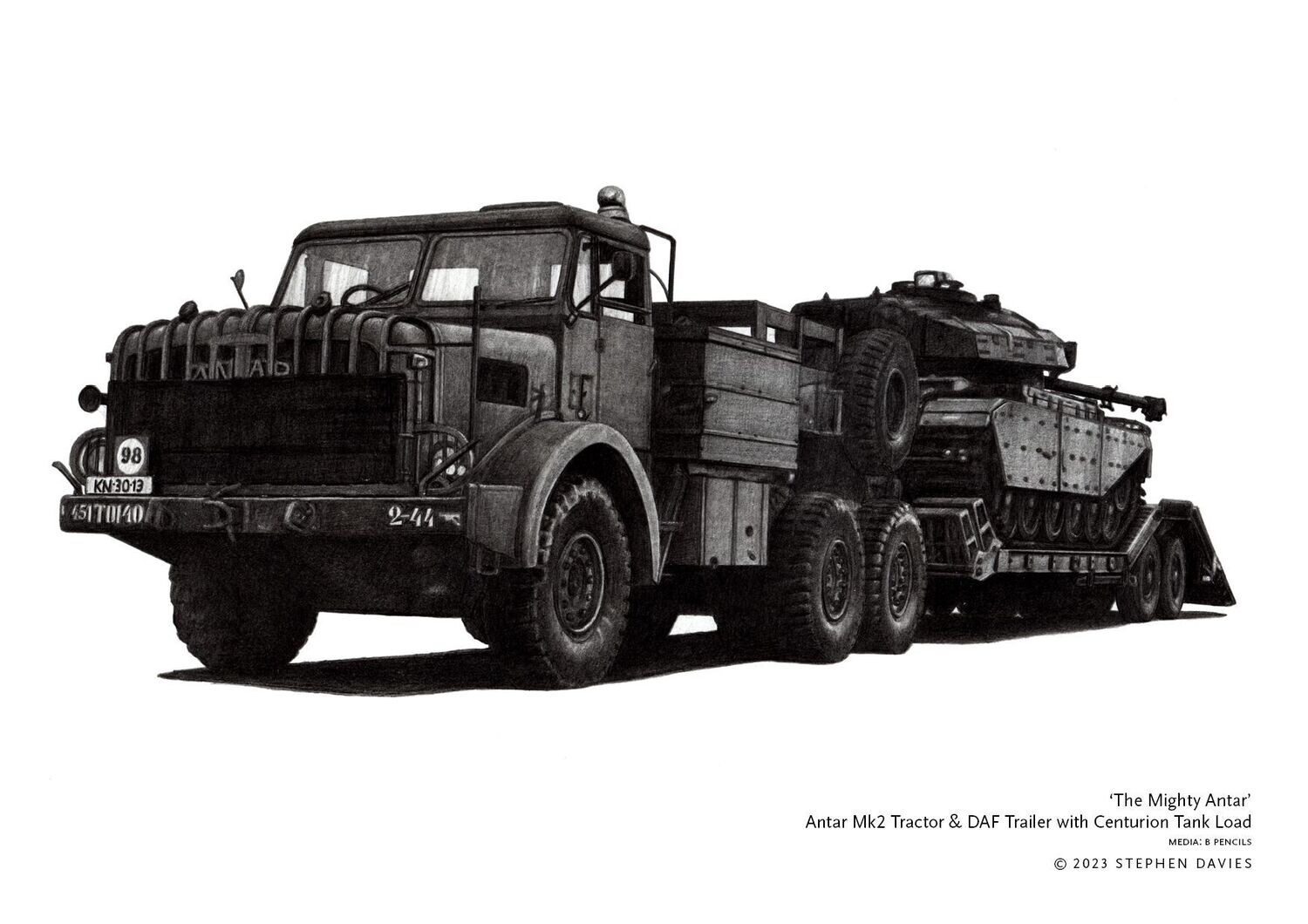 'The Mighty Antar', Available Sizes: A4 Mounted