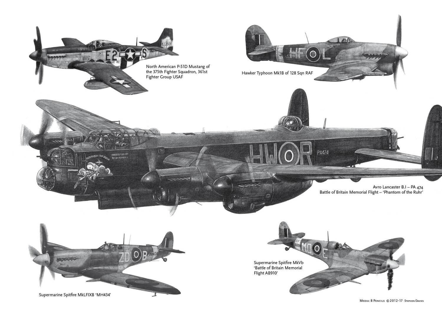 Lancaster - Mustang - Spitfire - Typhoon Medley