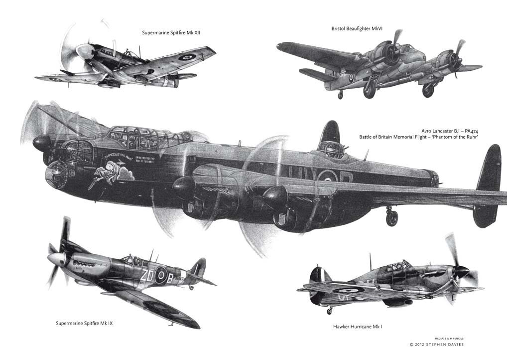 Lancaster - Spitfire - Hurricane - Beaufighter Medley