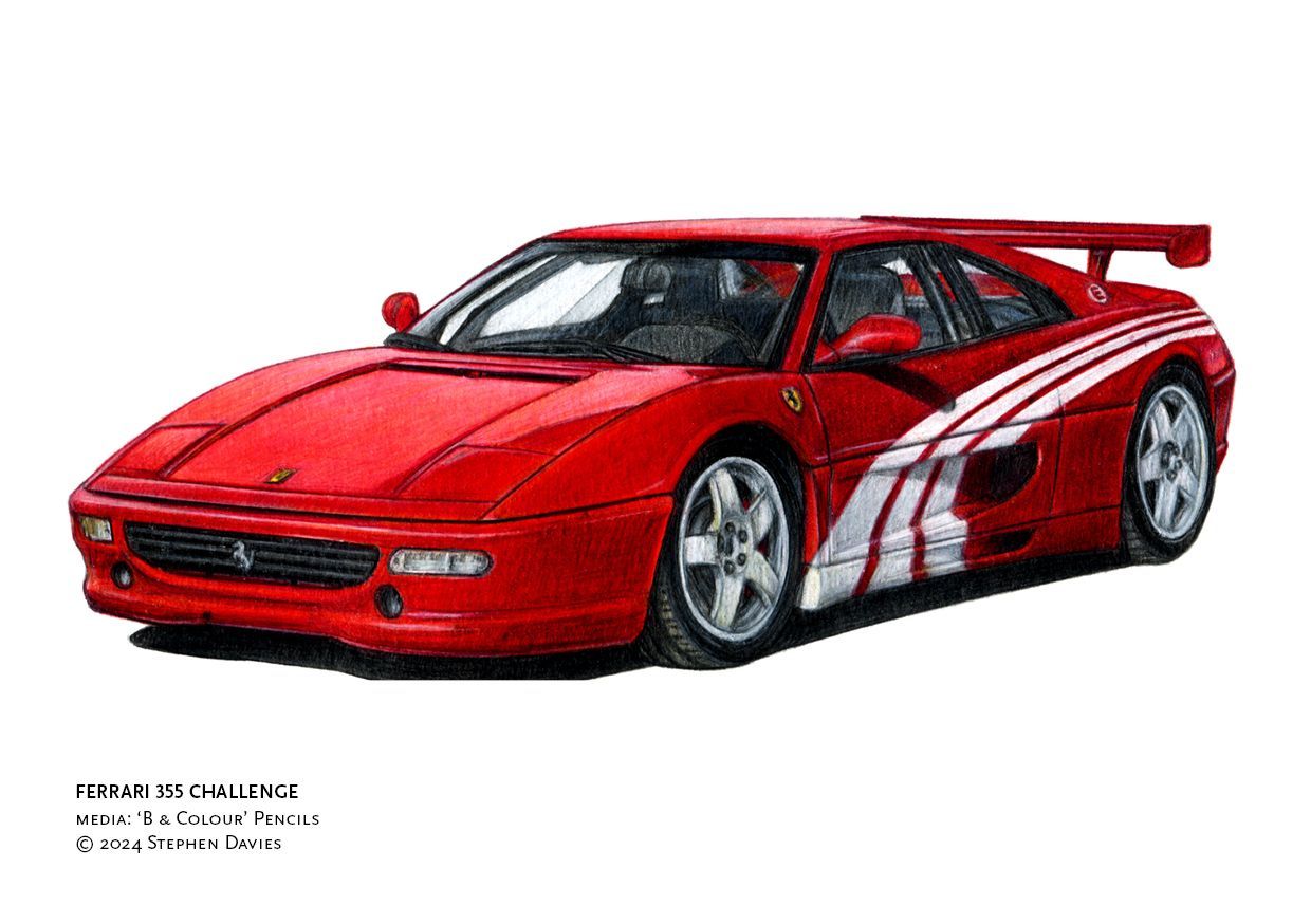 Ferrari 355 Challenge, Available Sizes: A4 Mounted