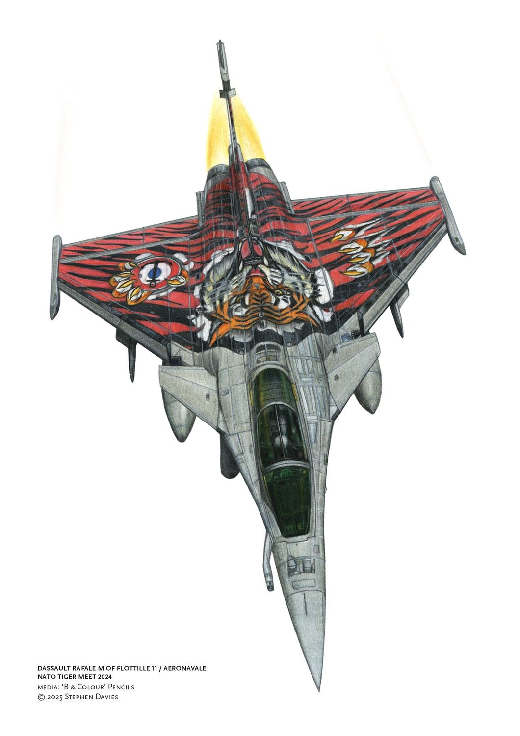 Dassault Rafale M of Flottille 11 / Aeronavale, NATO Tiger Meet 2024, Available Sizes: A4 Mounted