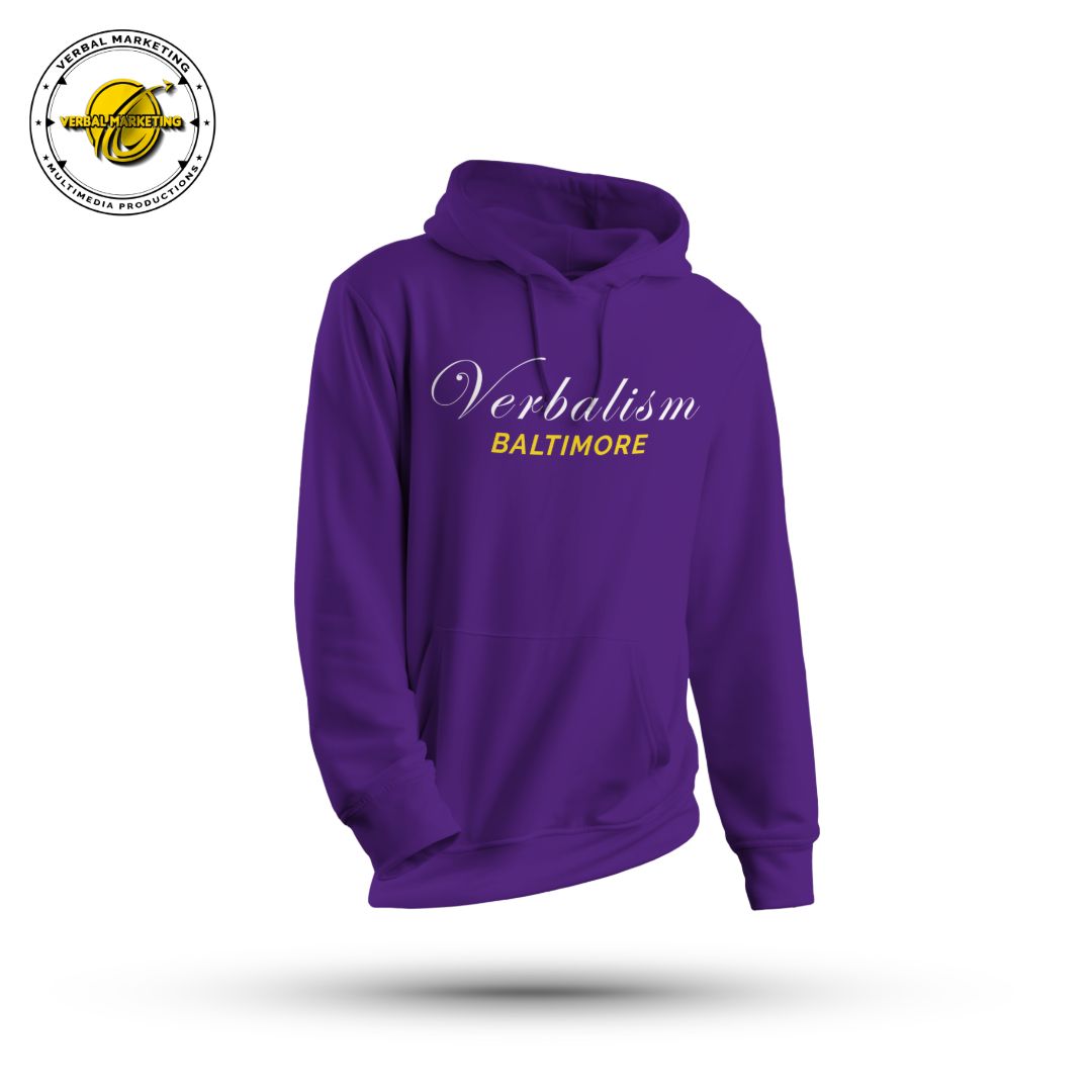 VERBALISM | BALTIMORE POE PURPLE | SIGNATURE COLLECTION HOODIE