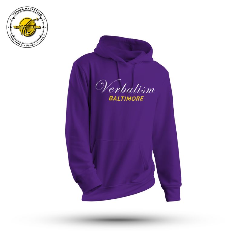 VERBALISM | BALTIMORE POE PURPLE | SIGNATURE COLLECTION HOODIE