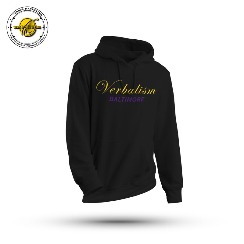 VERBALISM | B'MORE BLACK | SIGNATURE COLLECTION HOODIE