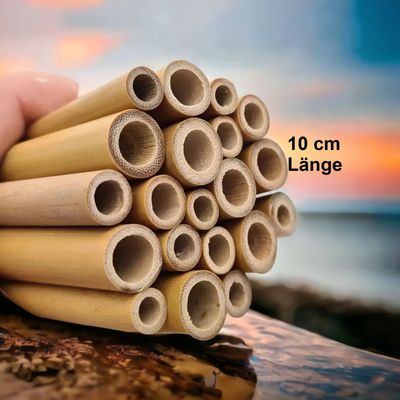 Bambusröhren 10 cm Länge, 2 verschiedene Durchmesser