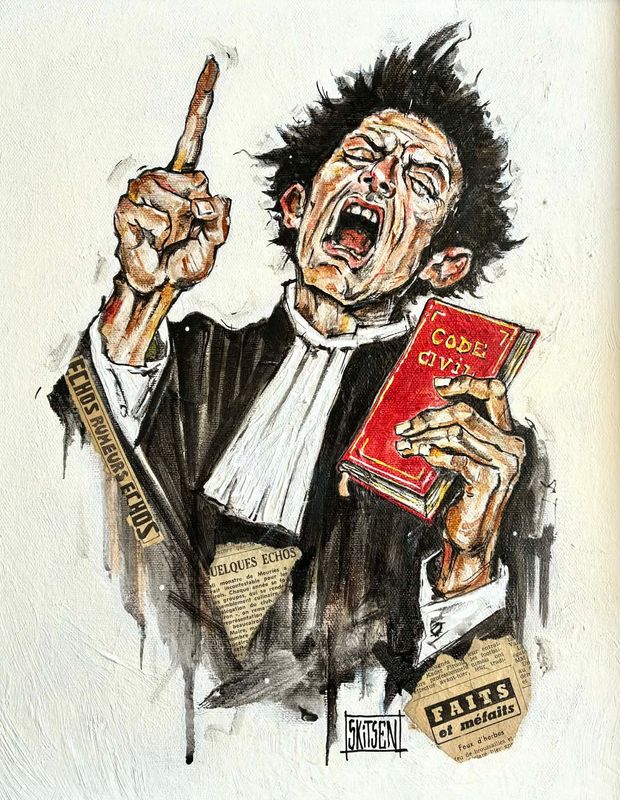 "Véhémence". Sur une toile châssis lin avec encadrement bois noir vernis. 49x41cm avec cadre. Acrylique, pastels, encres...vernis. "Skitsen".