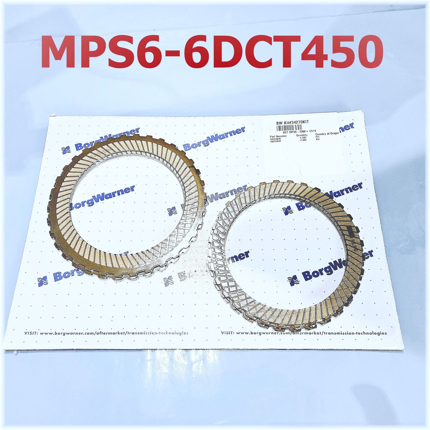 Kupplungs Reiblammelen Friction Kit Satz MPS6-6DCT450 Powershift Getriebe  Ford Volvo Dodge