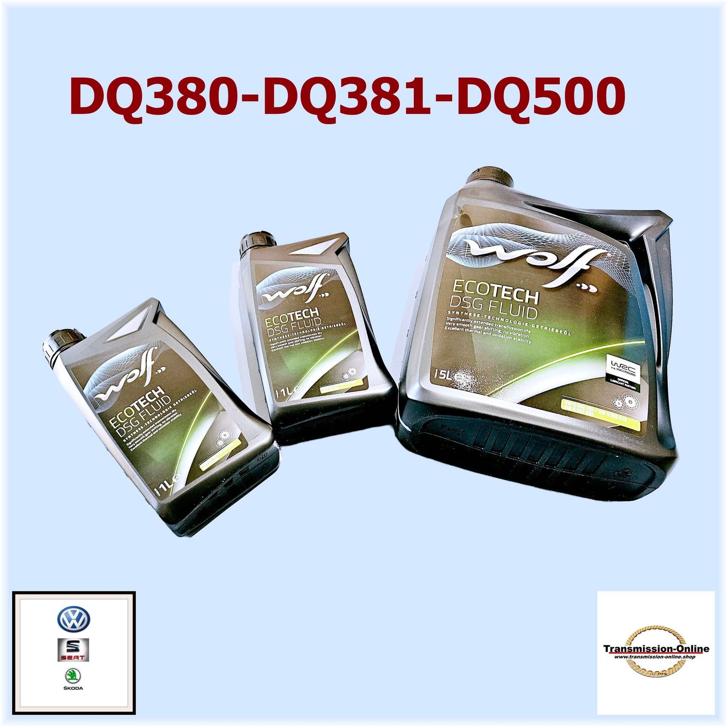 Getriebe Öl Wolf  DSG Getriebe ÖL 7 Gang 0BH-OBT-OBC-DQ380-DQ381-DQ500 VW-Seat-Skoda-Audi