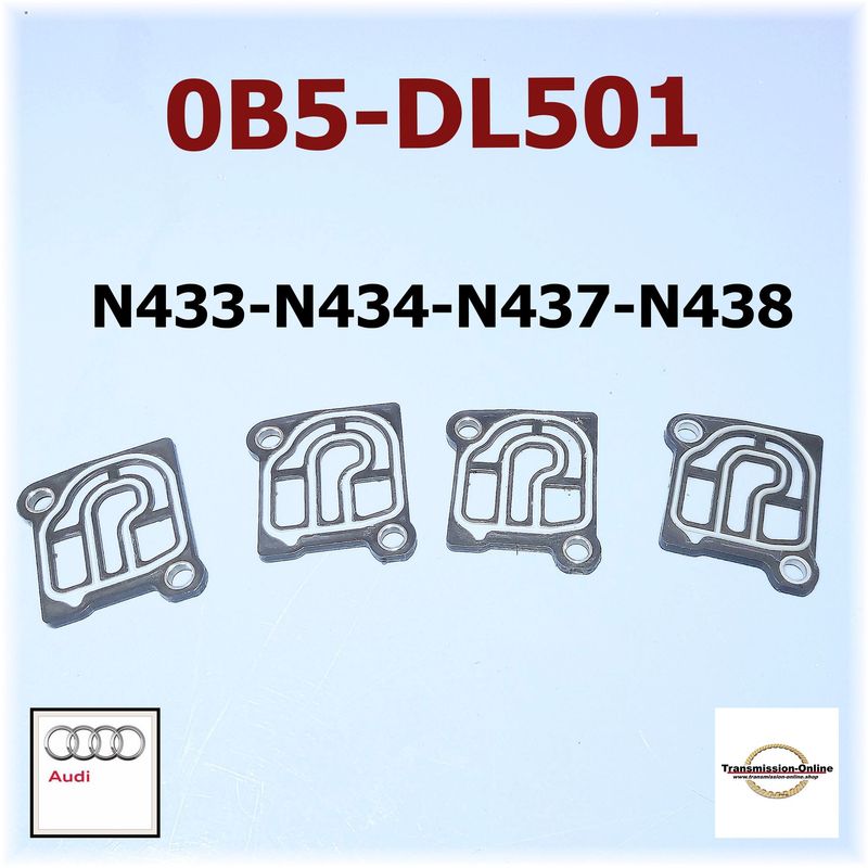 Dichtungen-Siebe  Gangstellerventile N433/N434/N437/N437/N438 Gang DSG Audi S-Tronik  0B5-DL501