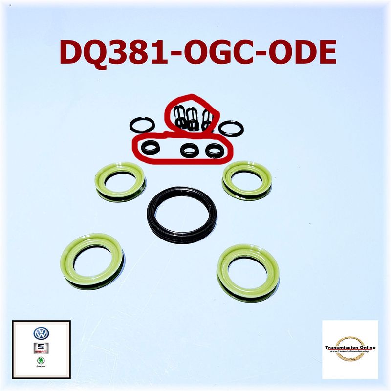 Dichtsatz Steuergerät Bosch 7 Gang DSG Getriebe DQ381-0GC-ODE  VW -Skoda-Seat