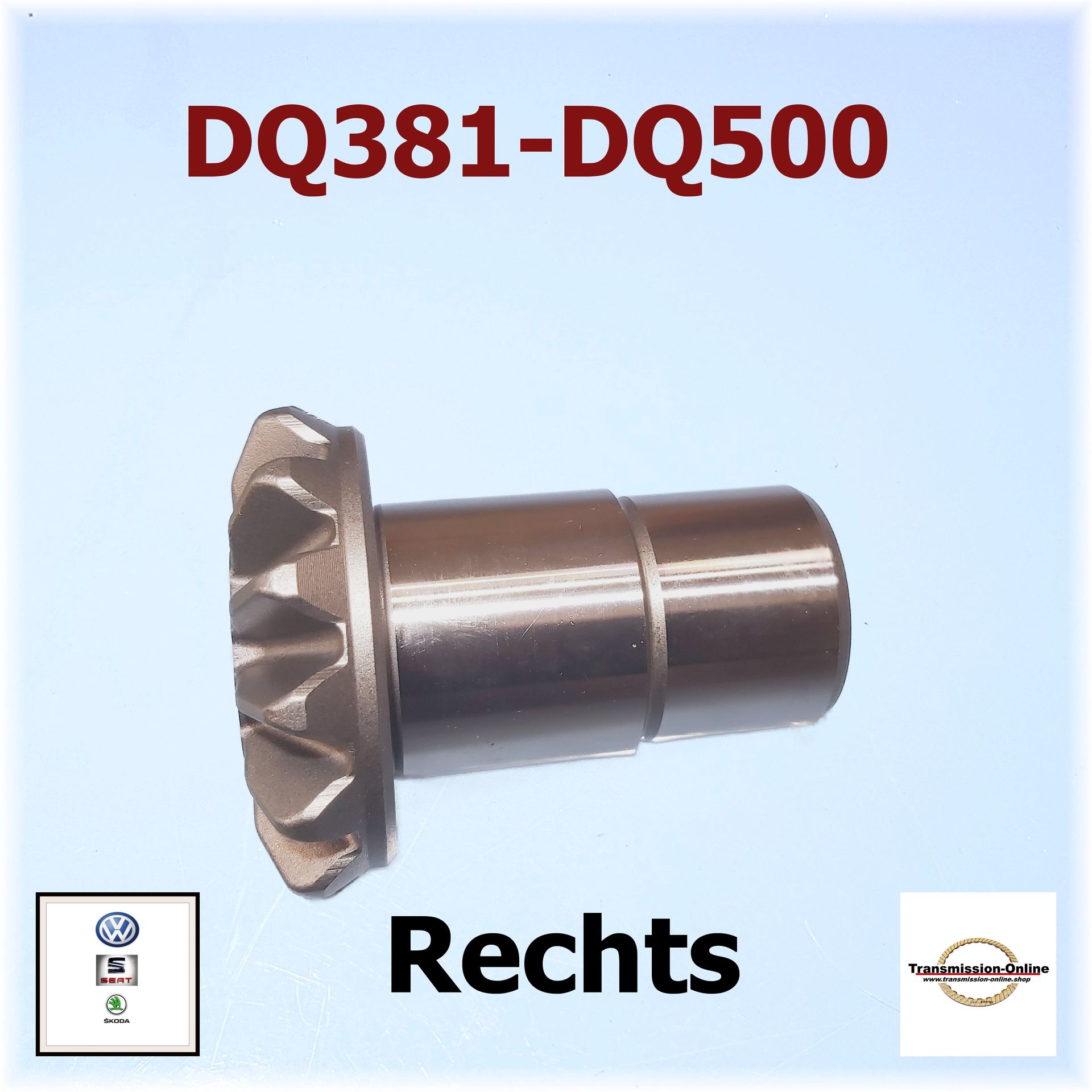 Kegelradwelle -Achsantrieb  Satz-Kegelrad Differenzial 7 Gang DSG Getriebe DQ500-DQ381  VW T5,T6 Audi A3