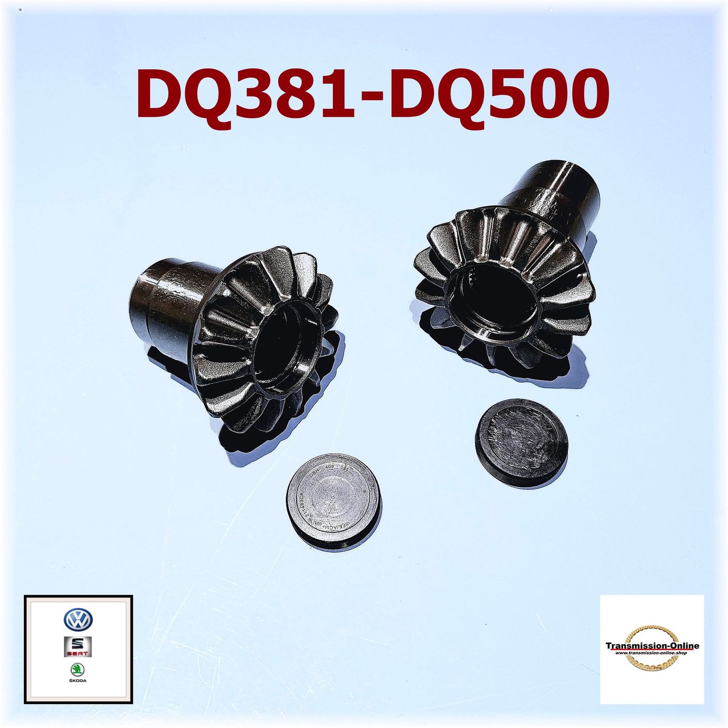 Kegelradwelle -Achsantrieb  Satz-Kegelrad Differenzial 7 Gang DSG Getriebe DQ500-DQ381  VW T5,T6 Audi A3